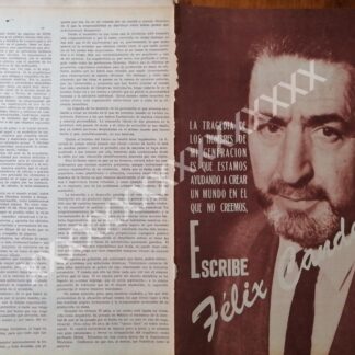 CARTEL ANTIGUO FELIX CANDELA OUTERIÑO 1967