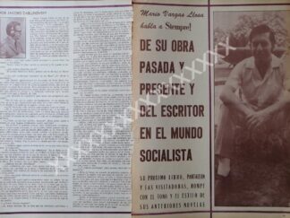 CARTEL ANTIGUO ZABLUDOVSKY ENTREVISTA A VARGAS LLOSA 1973