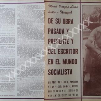 CARTEL ANTIGUO ZABLUDOVSKY ENTREVISTA A VARGAS LLOSA 1973