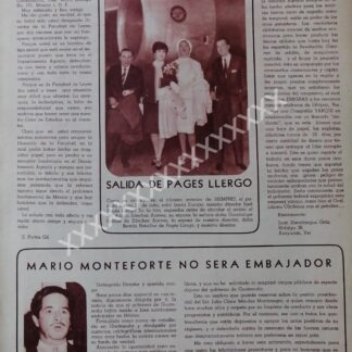 CARTEL ANTIGUO MARIO MONTEFORTE TOLEDO 1964 ETC