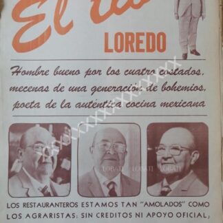 CARTEL ANTIGUO. EL EMPRESARIO: JOSE INES LOREDO 1973