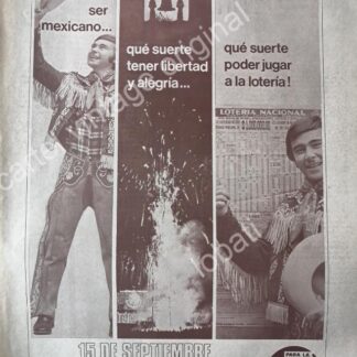 CARTEL ANTIGUO ORIGINAL DE LA LOTERIA NACIONAL. 1972 / 53