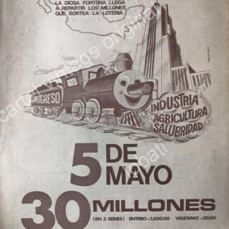 CARTEL ANTIGUO ORIGINAL DE LOTERIA NACIONAL. 1960s / 52