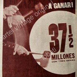 CARTEL ANTIGUO ORIGINAL DE LOTERIA NACIONAL 1968 /16