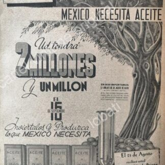 CARTEL ANTIGUO ORIGINAL DE PUBLICIDAD PATRIOTA LOTERIA NACIONAL 1942 MEXICO EN GUERRA /142