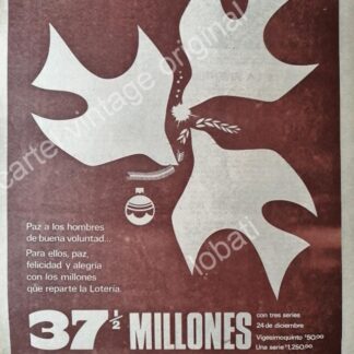 CARTEL ANTIGUO ORIGINAL DE AFICHE LOTERIA NACIONAL 1968 /15