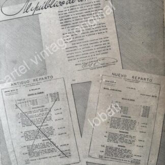 CARTEL ANTIGUO ORIGINAL DE LOTERIA NACIONAL 1947 Y CARTA DEL GENERAL. CARLOS LEAL