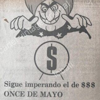 CARTEL ANTIGUO ORIGINAL DE LOTERIA NACIONAL MAYO 1969 /133