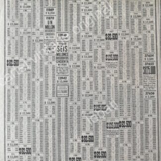 CARTEL ANTIGUO ORIGINAL DE LISTA DE PREMIOS LOTERIA NACIONAL 24 MARZO 1969 /130