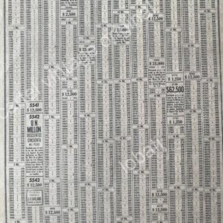 CARTEL ANTIGUO ORIGINAL DE LISTA DE PREMIOS LOTERIA NACIONAL 18 JUNIO 1969 /127