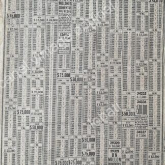 CARTEL ANTIGUO ORIGINAL DE CARTELERA DE PREMIOS LOTERIA NACIONAL 4 JULIO 1969 /126