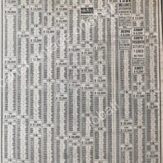 CARTEL ANTIGUO ORIGINAL DE CARTELERA DE PREMIOS LOTERIA NACIONAL 26 MARZO 1969 /125