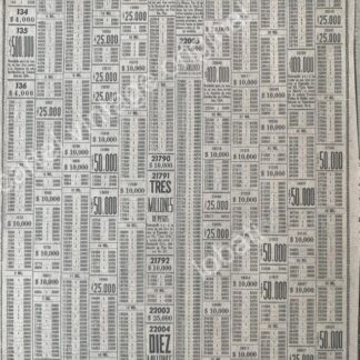 CARTEL ANTIGUO ORIGINAL DE CARTELERA DE PREMIOS LOTERIA NACIONAL 5 MAYO 1968 /123