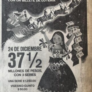 CARTEL ANTIGUO ORIGINAL DE LOTERIA NACIONAL. 1969 /109