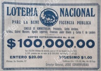 CARTEL ANTIGUO ORIGINAL DE LOTERIA NACIONAL. 1922 /103