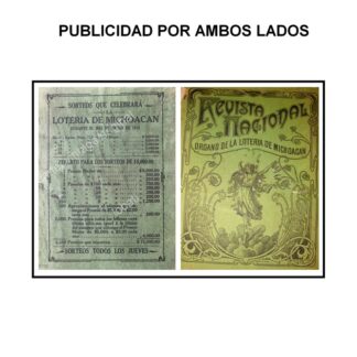CARTEL ANTIGUO ORIGINAL DE LOTERIA DE MICHOACAN 1914 / MUY RARO