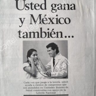 CARTEL ANTIGUO ORIGINAL DE LA LOTERIA NACIONAL 1990