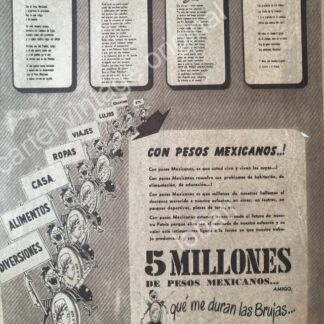 CARTEL ANTIGUO ORIGINAL DE LA LOTERIA NACIONAL 1949 /95