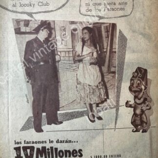 CARTEL ANTIGUO ORIGINAL DE LA LOTERIA NACIONAL 1952 /93