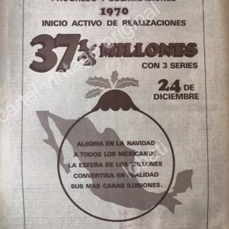 CARTEL ANTIGUO ORIGINAL DE LA LOTERIA NACIONAL 1970 /87