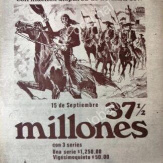 CARTEL ANTIGUO ORIGINAL DE LA LOTERIA NACIONAL 1968 / 80