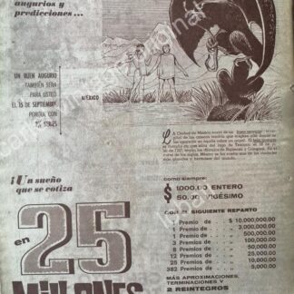 CARTEL ANTIGUO ORIGINAL DE LA LOTERIA NACIONAL 1960 / 79