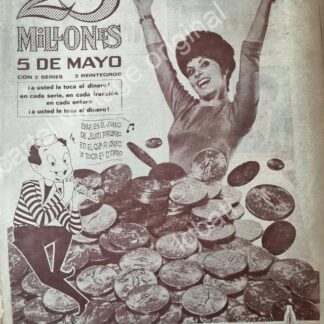 CARTEL ANTIGUO ORIGINAL DE LA LOTERIA NACIONAL 1965 / 74