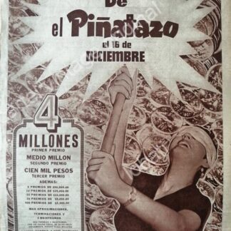 CARTEL ANTIGUO ORIGINAL DE LA LOTERIA NACIONAL 1955 / 71