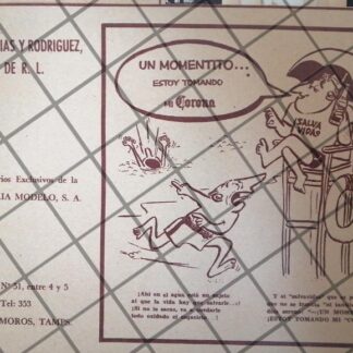 AFICHE RETRO CASA COVARRUBIAS Y RODRIGUEZ, MATAMOROS 54