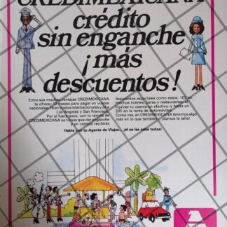 AFICHE ANTIGUO AEROLINEA MEXICANA DE AVIACION 1985 /9