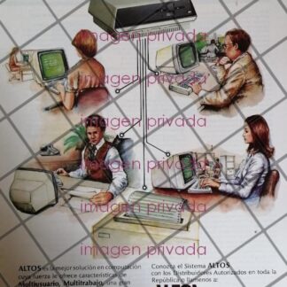 CARTEL PUBLICITARIO RETRO INFORMATICA ALTOS S.A 1985