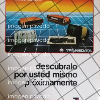 CARTEL PUBLICITARIO RETRO TRANDATA S.A 1985 /INFORMATICA