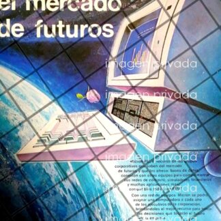 CARTEL PUBLICITARIO RETRO COMPUADORAS MICRON S.A 1985