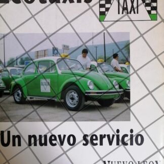 AFICHE ANTIGUO LANZAN LOS ECOTAXIS EN MONTERREY 1990s