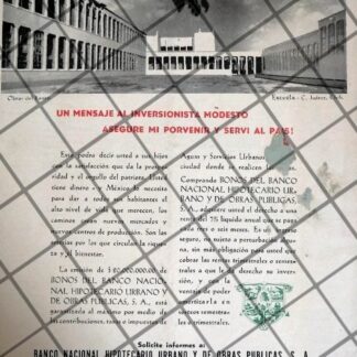 PUBLICIDAD RETRO ESCUELA MEJORAMIENTO SOCIAL PARA MENORES