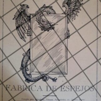 AFICHE ANTIGUO ESPEJOS FRANCISCO ROSALES Y HNO. 1929