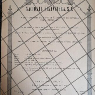 PUBLICIDAD RETRO BANCO NACIONAL FINANCIERA 1947 /169