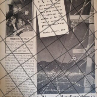 AFICHE RETRO LUZ Y FUERZA MOTRIZ S.A 1946 /8