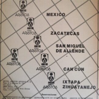 AFICHE RETRO HOTELES ARISTOS 1980s