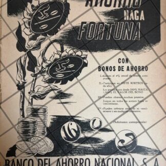 PUBLICIDAD RETRO BANCO DEL AHORRO NACIONAL 1942