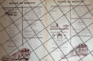 2 AFICHES RETRO. RUTAS CAMIONERAS DE MEXICO 1960s /6