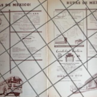 2 AFICHES RETRO. RUTAS CAMIONERAS DE MEXICO 1960s /6