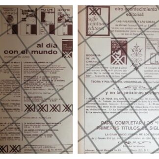 2 AFICHES RETRO. EDITORIAL SIGLO 21 AÑOS 60s