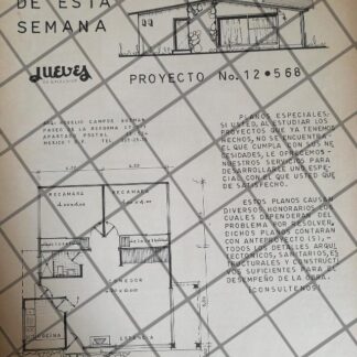 PUBLICIDAD FIRMA ARQUITECTO. ROGELIO CAMPOS GUZMAN 1969