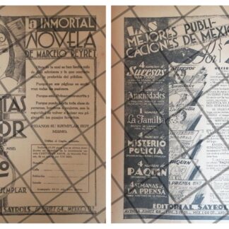 2 AFICHES ANTIGUOS, EDITORIAL SAYROLS 1936