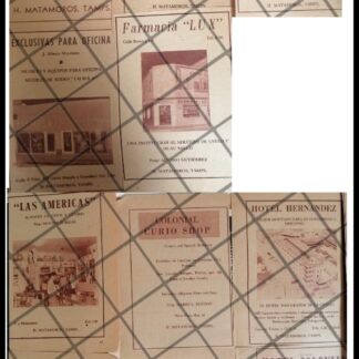 11 AFICHES RETRO PUBLICIDAD ANTIGUA DE MATAMOROS 1940s