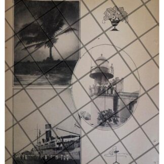 AFICHE ANTIGUO EL PUERTO DE VERACRUZ 1922 V.R.V