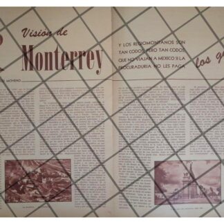 AFICHE RETRO. R. BLANCO MOHENO CRITICA A MONTERREY 1950s