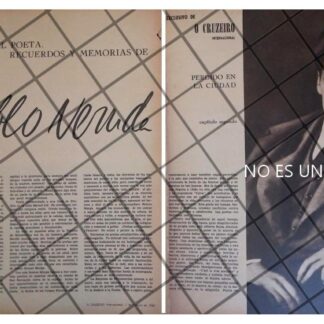 AFICHE RETRO. CAPITULO INEDITO DE PABLO NERUDA 1962