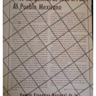 AFICHE POLITICO RETRO. CONFEDERACION CAMPESINA 1964